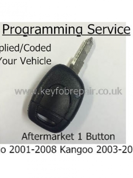  Renault Clio Kangoo Traffic 2002+ 1 Button Aftermarket Remote Key Supplied And Programmed